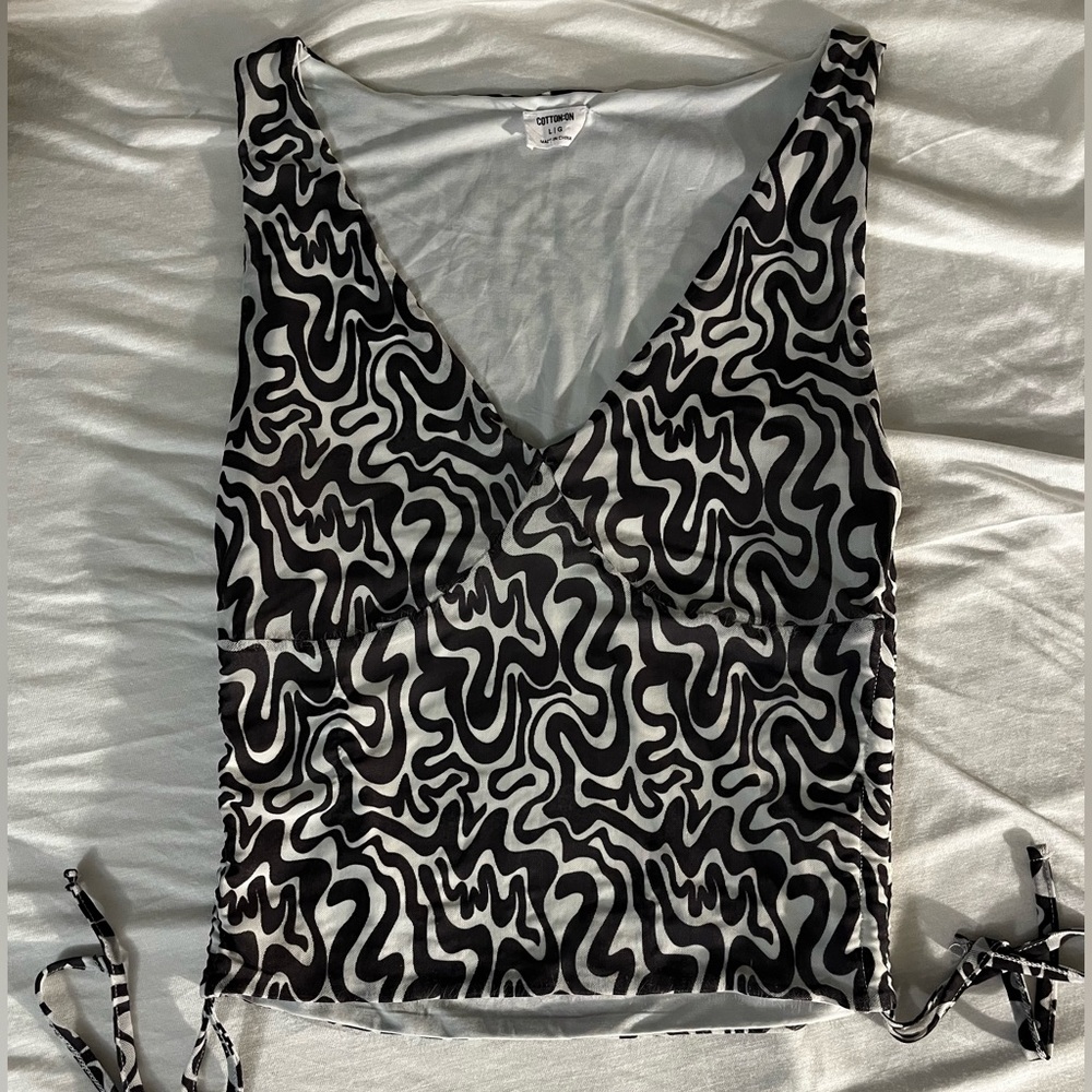Black and white tank top